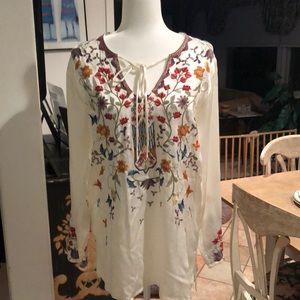 A silk embroidered tunic—Johnny Was